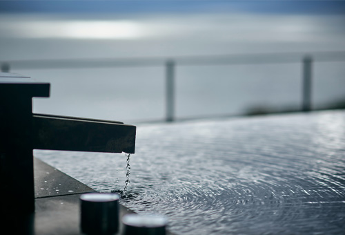 Soak in the guestroom bath and cool yourself down in the terrace with an incredible view