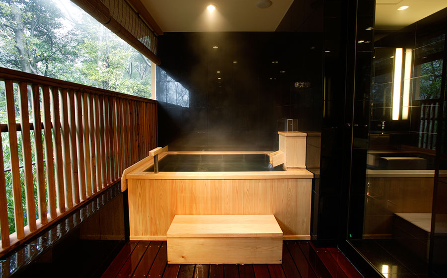 Enjoy a private hot spring